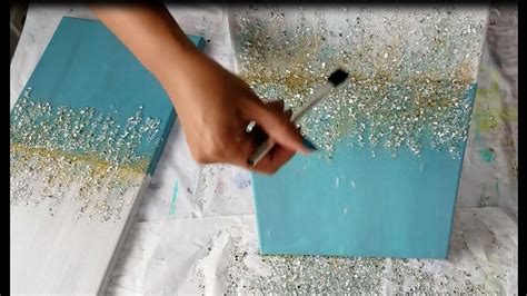 how to put glitter on canvas painting